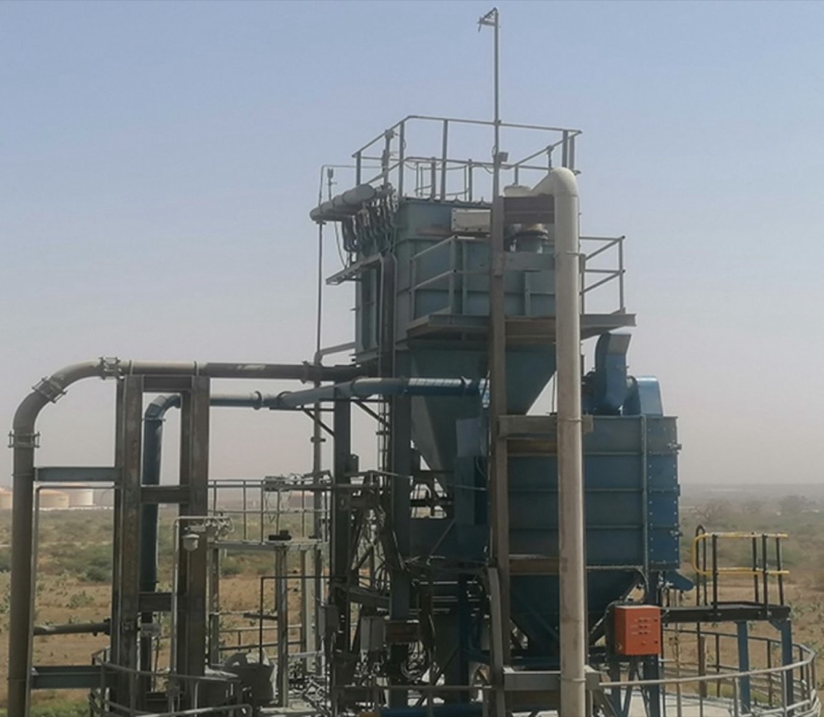 DU 45 dust collector installed on the silo top at Sendau Power Station, Senegal